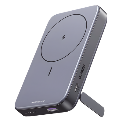 Power Bank Inalámbrico / 10000 mAh / MagSafe 15W / USB-C 20W / USB-A 22.5W / Soporte Plegable