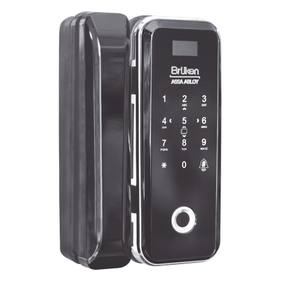 Cerrojo Electrónico / Lector de Huella / Tarjeta y Teclado / 99 Usuarios / Puerta Vidrio 12 mm / Batería AA